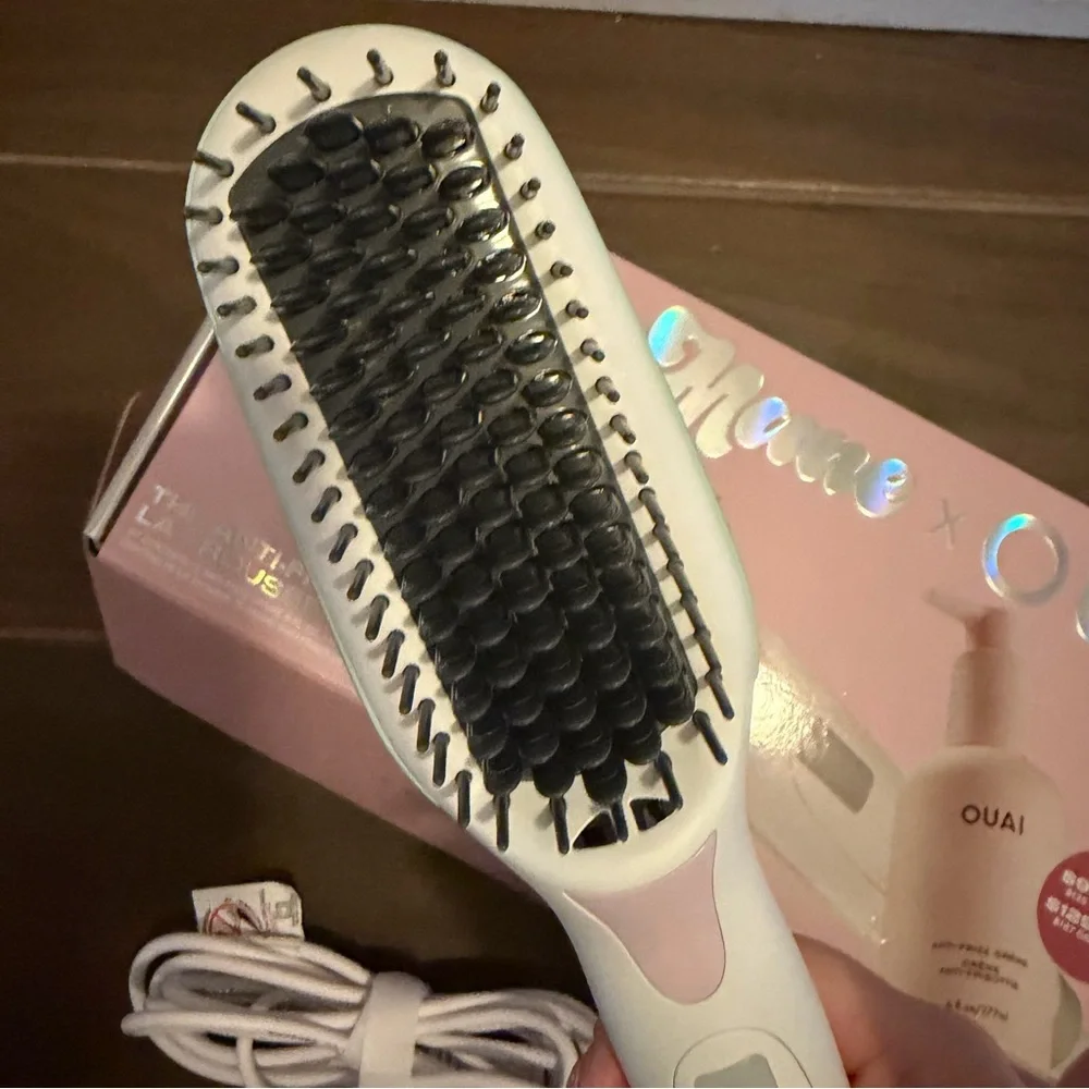 NWT Mane Get Sleek Hot Heated Adjustable Straightening Hair Brush - Picture 8 of 10